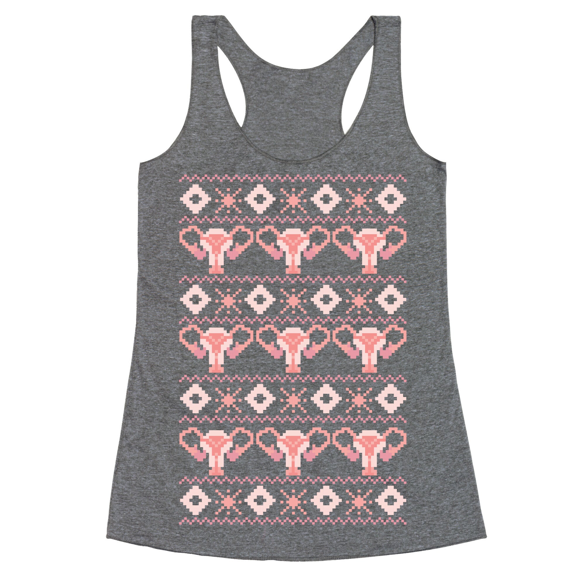 Cuterus Uterus Pattern Racerback Tank